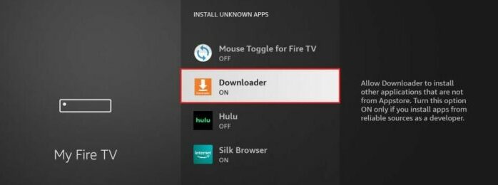 Allow Install Unknown Apps for Downloader